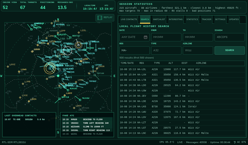 ADS-B Radar Search your own data